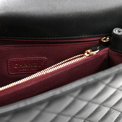 Chanel Caviar Quilted Medium Coco Handle Flap Black 6 of 13