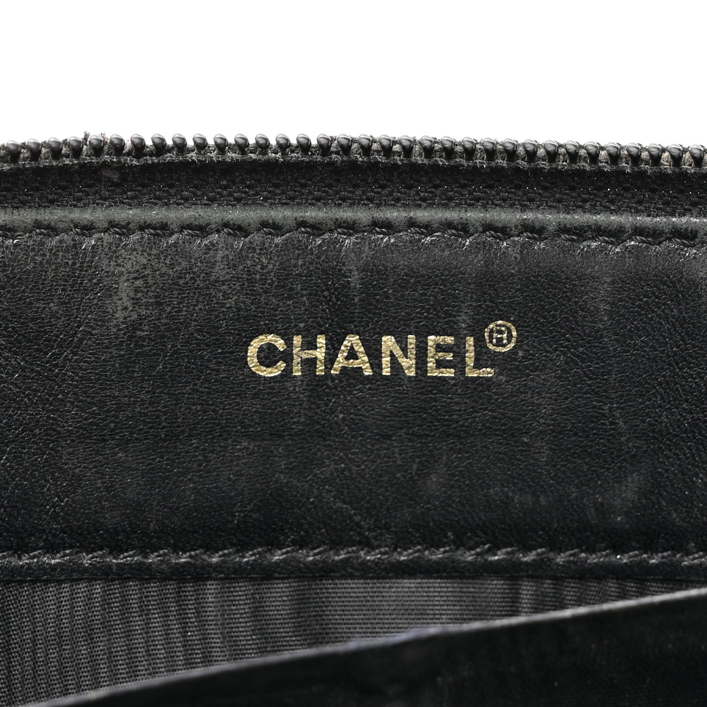 Caviar CC Timeless Large Zip Around Wallet Black