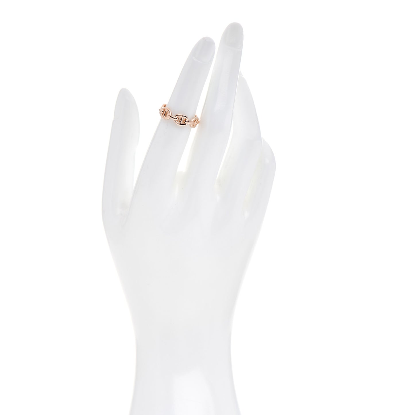 18K Rose Gold PM Chaine D'Ancre Enchainee Ring 50 5.25