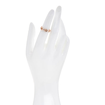 Hermes 18K Rose Gold PM Chaine D'Ancre Enchainee Ring 50 5.25 2 of 5