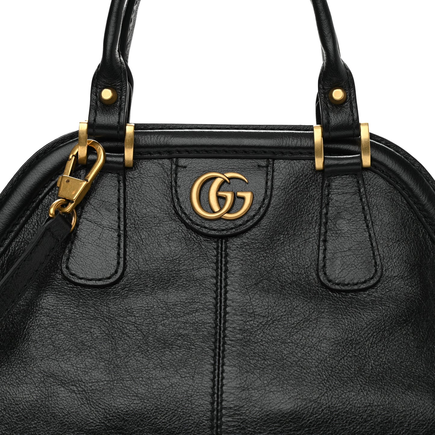 Calfskin Medium Re(Belle) Top Handle Bag Black