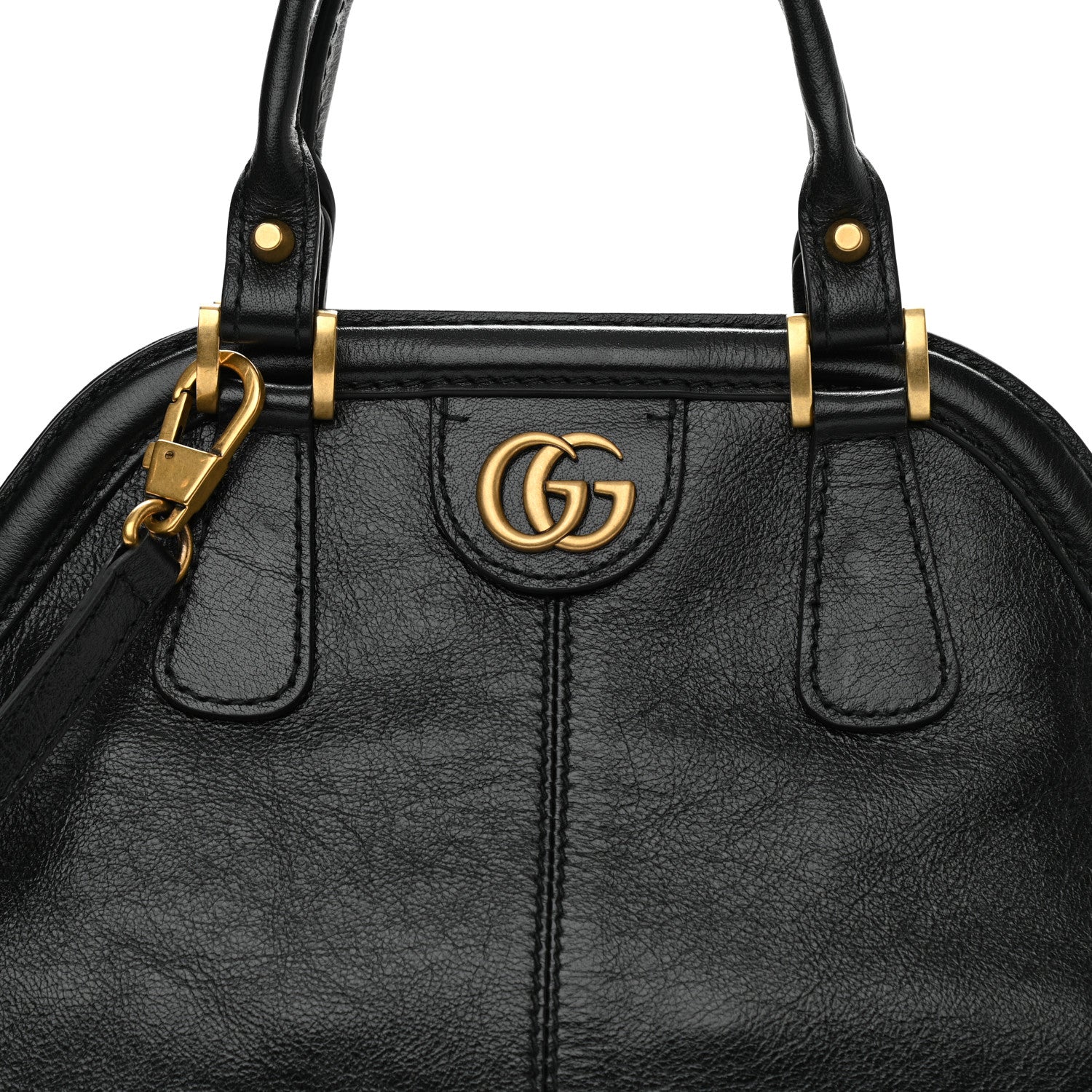 Gucci Calfskin Medium Re(Belle) Top Handle Bag Black 9 of 11