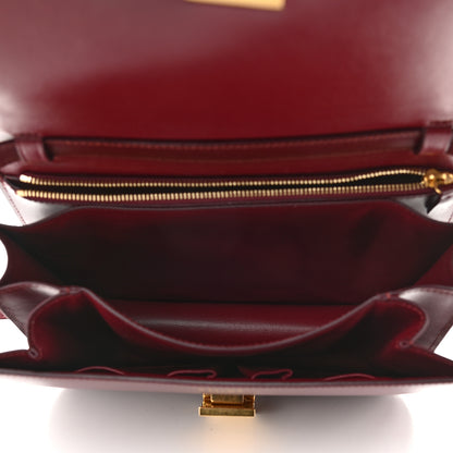 Celine Box Calfskin Medium Classic Box Flap Bag Burgundy 5 of 9