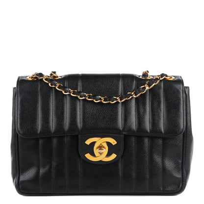 Chanel Caviar Vertical Quilt Jumbo Flap Black 1 of 9