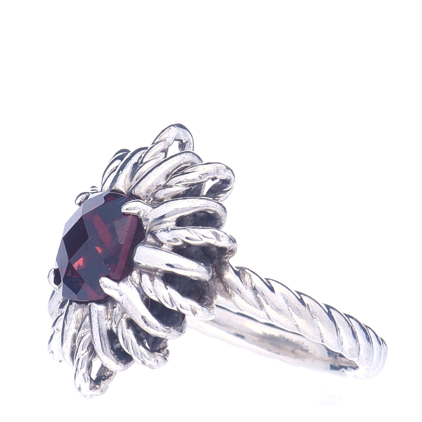 Sterling Silver Garnet Starburst Ring 47 4