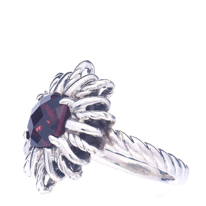David Yurman Sterling Silver Garnet Starburst Ring 47 4 4 of 5