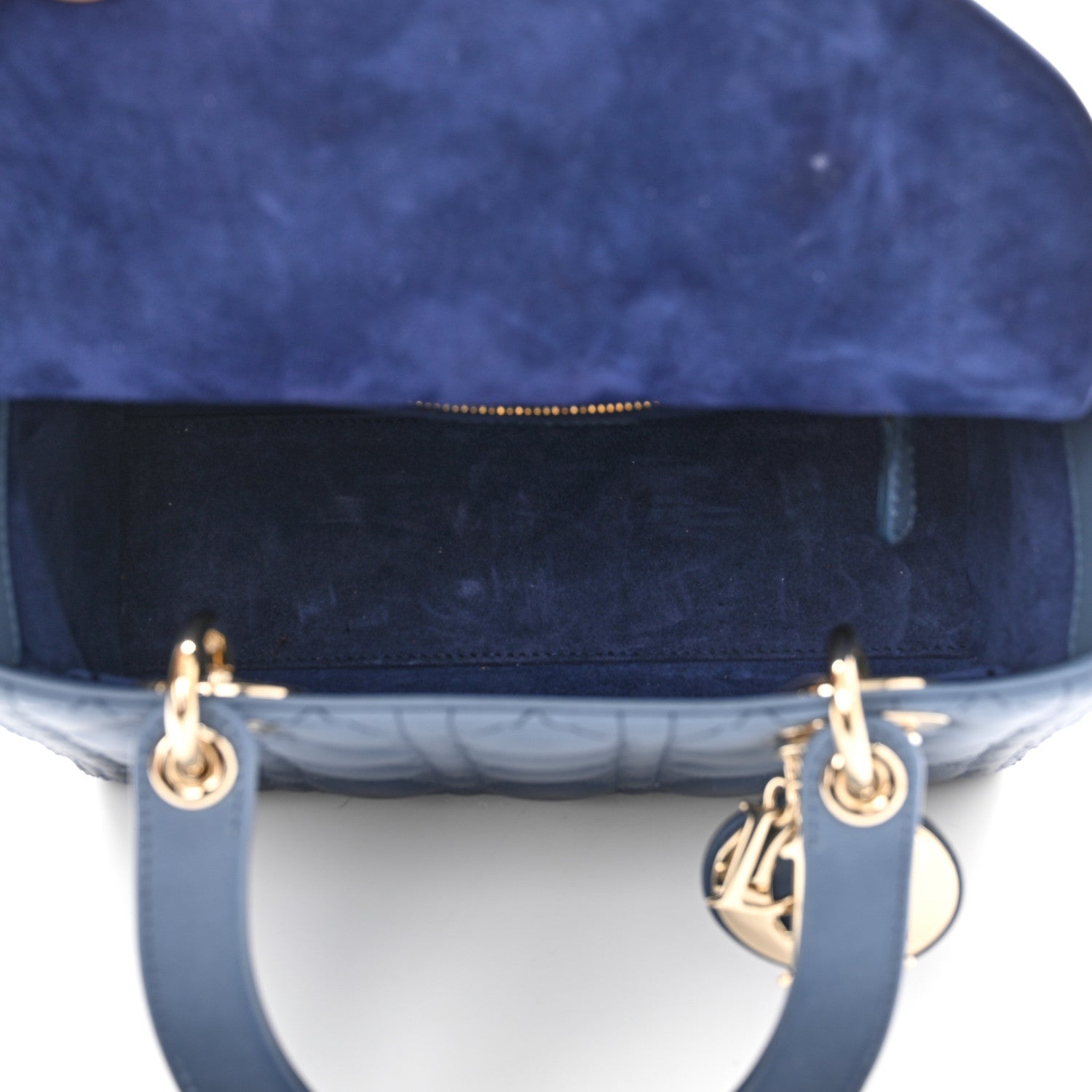 Christian Dior Lambskin Cannage Gradient Medium Lady Dior Blue 5 of 11