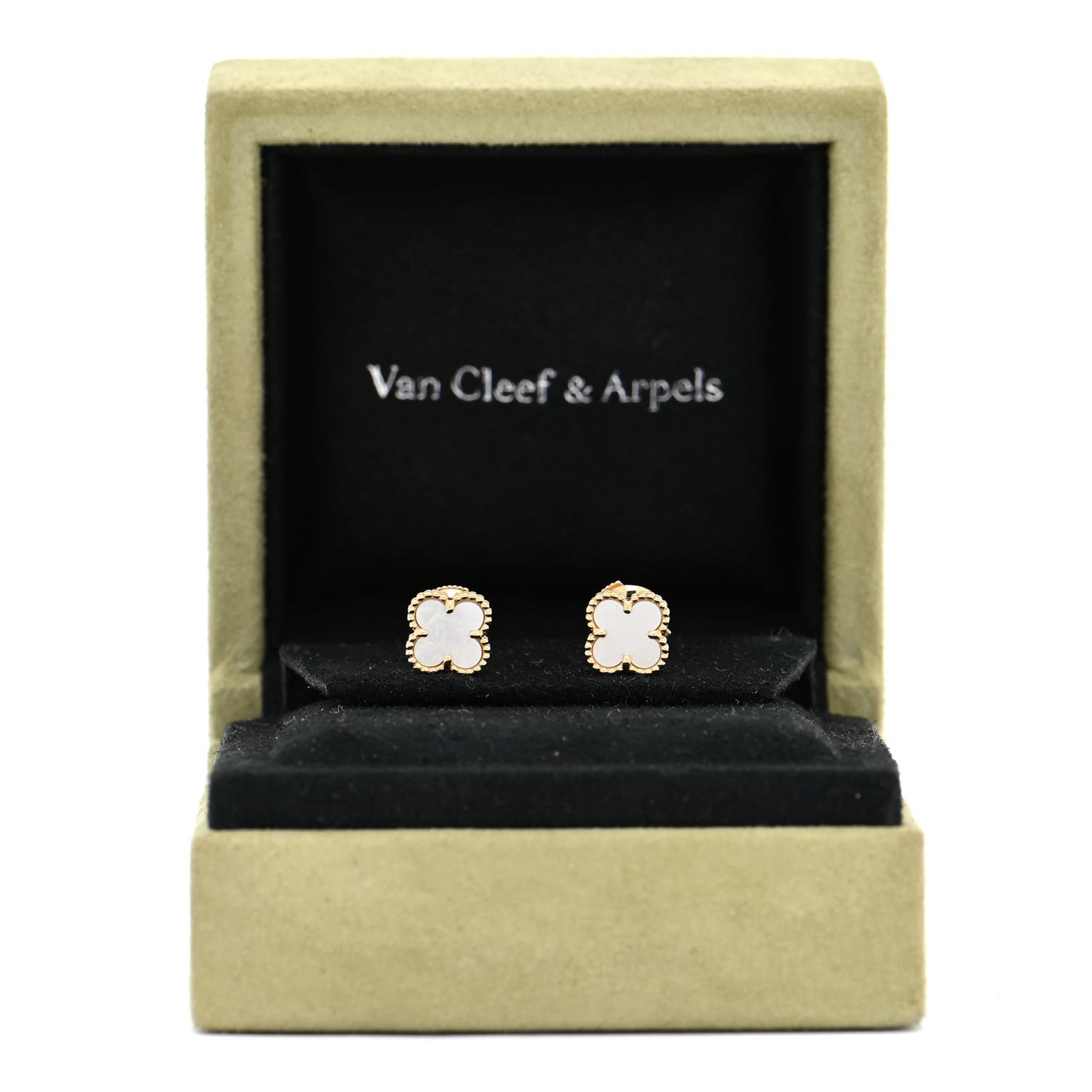 18K Yellow Gold Mother of Pearl Sweet Alhambra Earrings