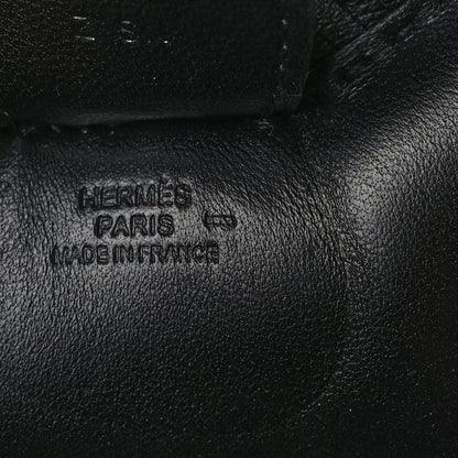 Hermes Milo Lambskin Lizard Touch Grigri Rodeo Horse Bag Charm MM So Black 3 of 5