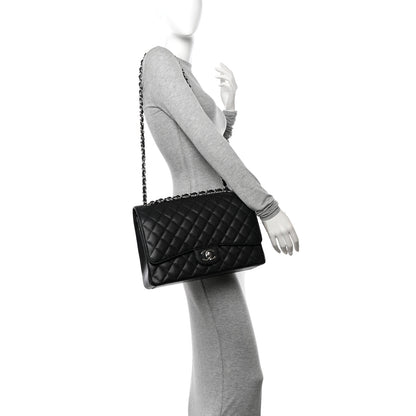 Chanel Caviar Quilted Maxi Double Flap Black 2 of 11