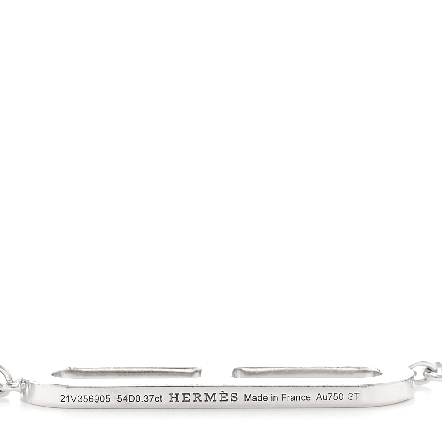 18K White Gold Diamond PM Ever Chaine D'Ancre Necklace ST