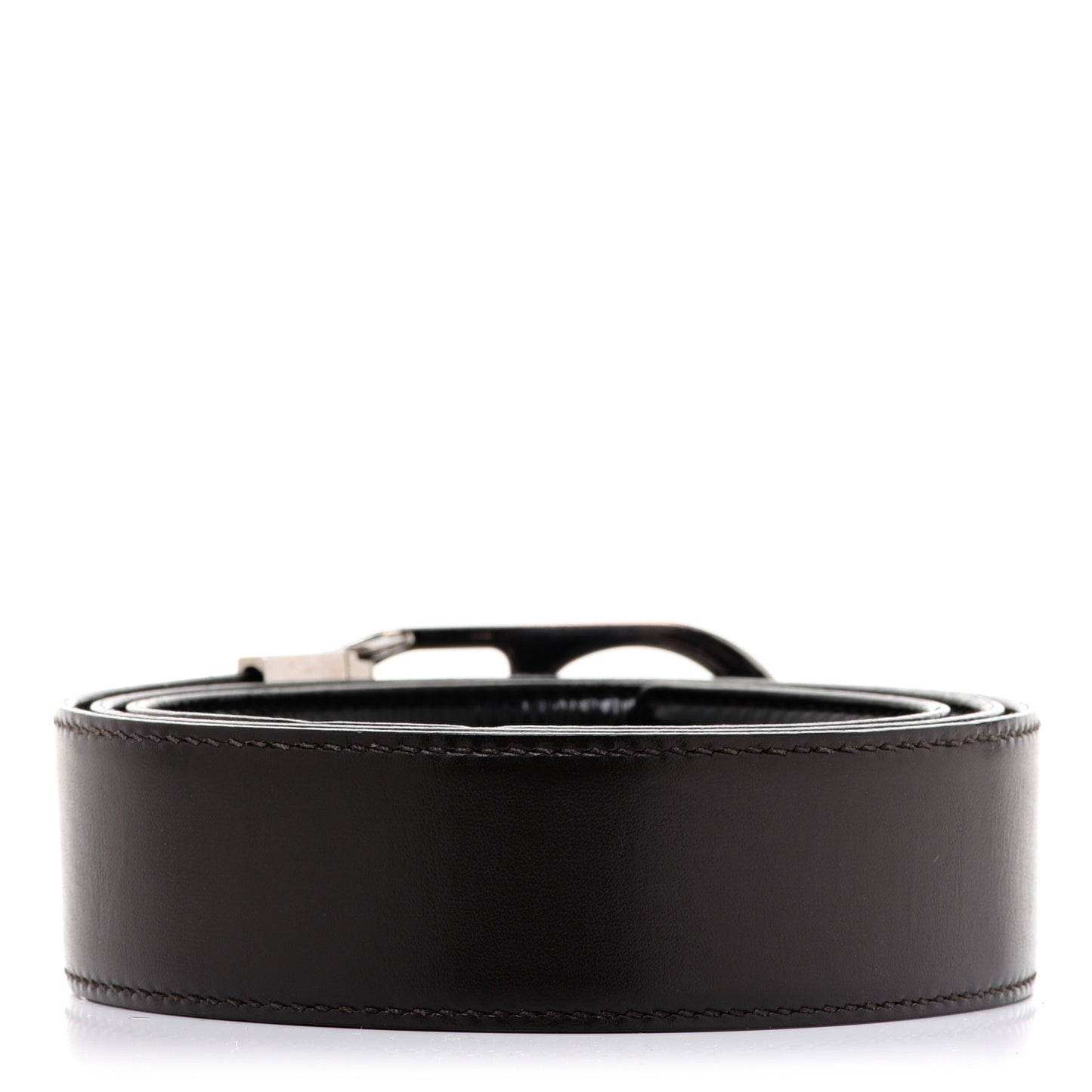 Calfskin 30 Montaigne Reversible Belt 85 Black Dark Brown