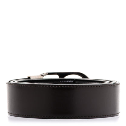Christian Dior Calfskin 30 Montaigne Reversible Belt 85 Black Dark Brown 2 of 5