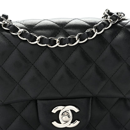 Chanel Lambskin Quilted Mini Square Flap Black 8 of 10