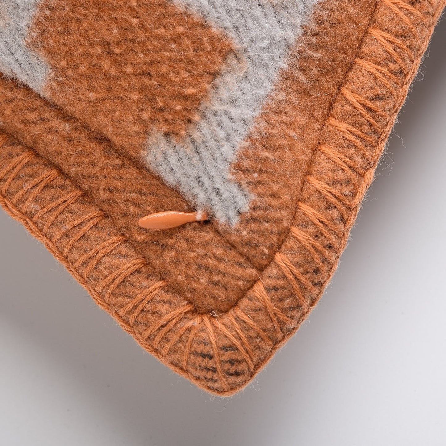Wool Cashmere Avalon Pillow GM Ecru Potiron