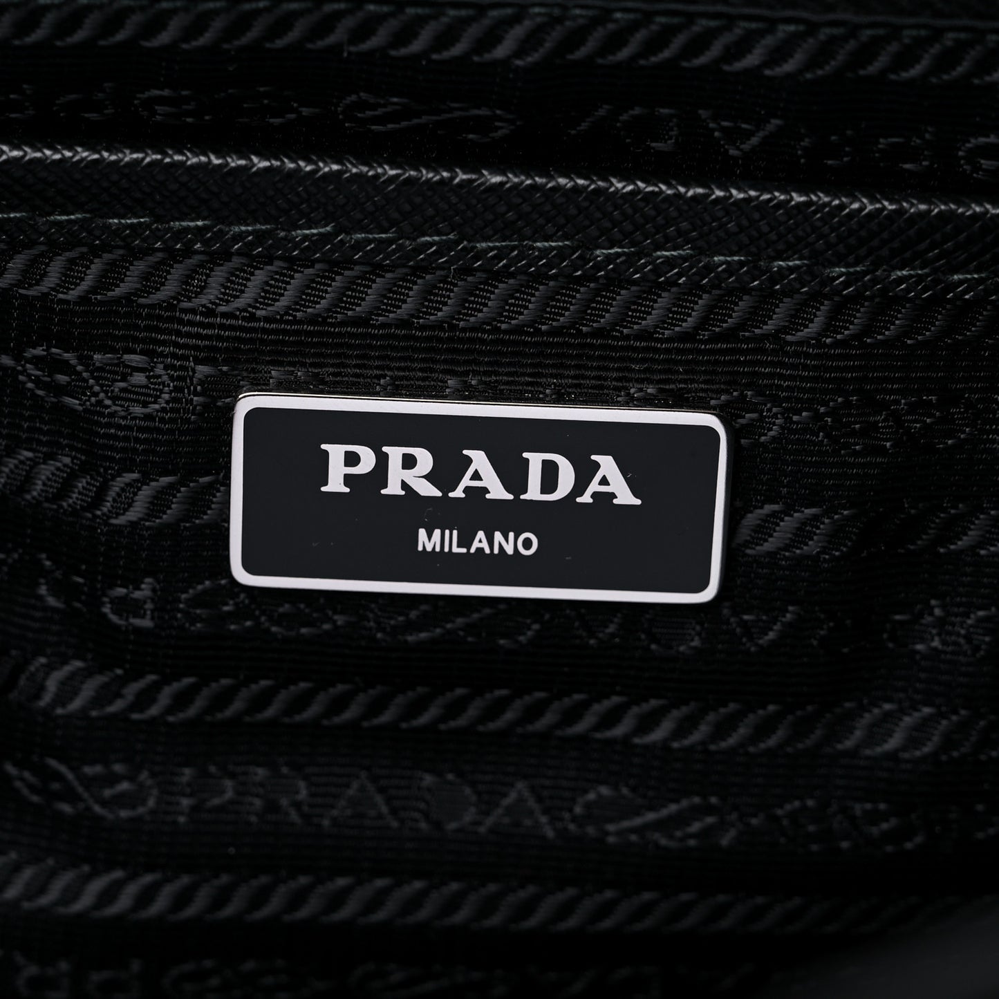 Nylon Vela Saffiano Medium Backpack Black