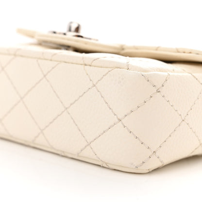 Chanel Caviar Quilted Extra Mini Flap White 10 of 11