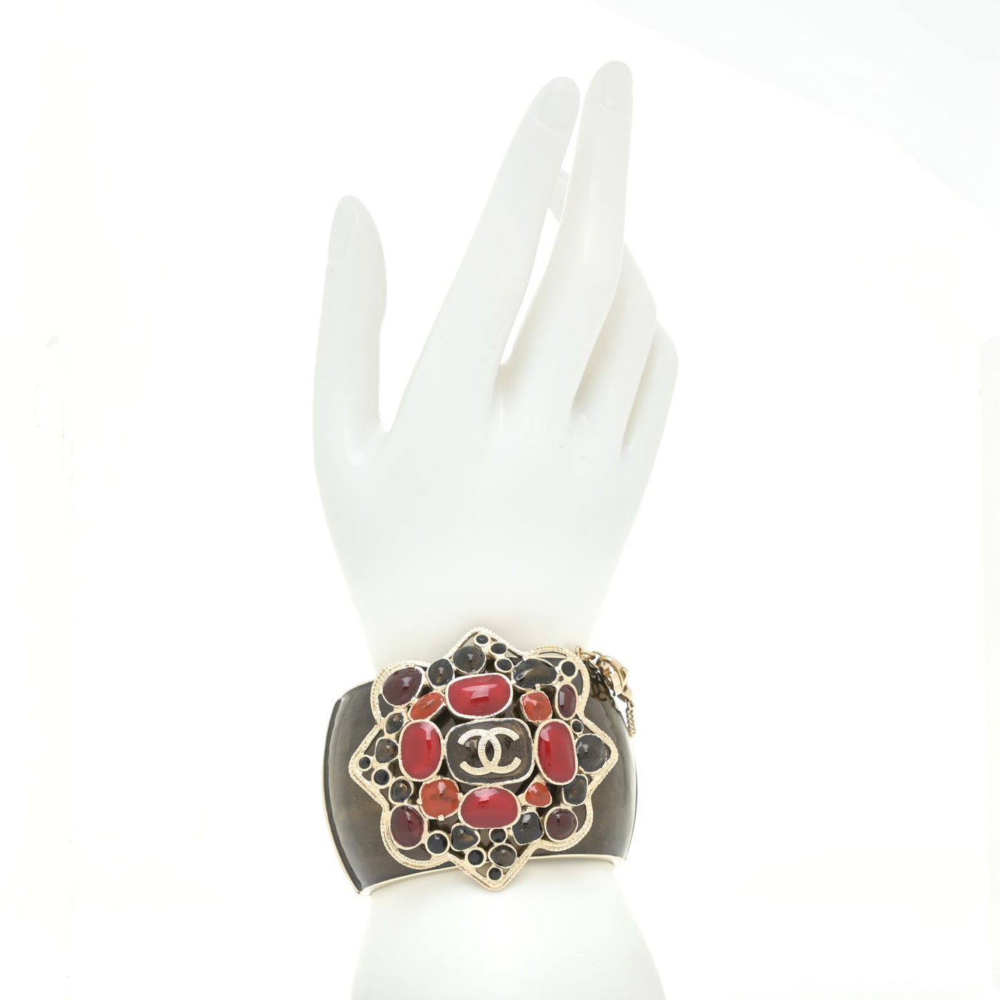 Resin CC Cuff Bracelet Gold