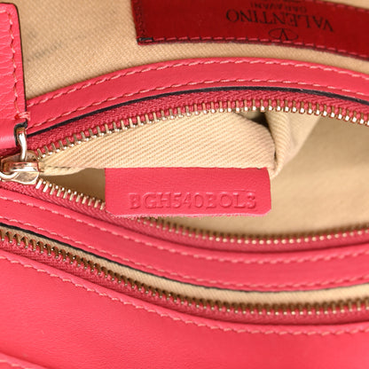 Valentino Garavani Vitello Small Rockstud Double Handle Tote Framboise 7 of 33