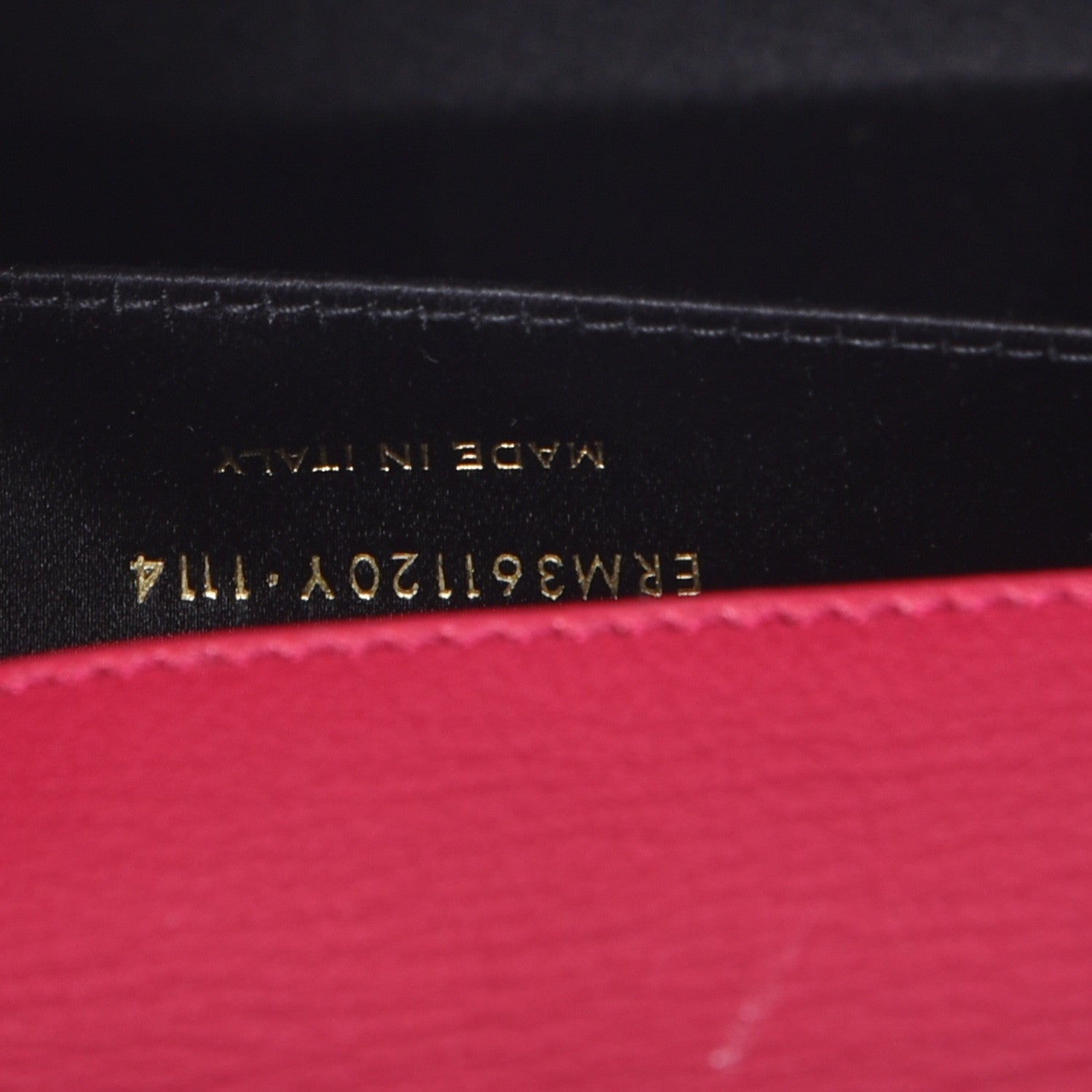 Saint Laurent Calfskin Monogram Large Belle De Jour Clutch Lipstick Fuchsia 7 of 9