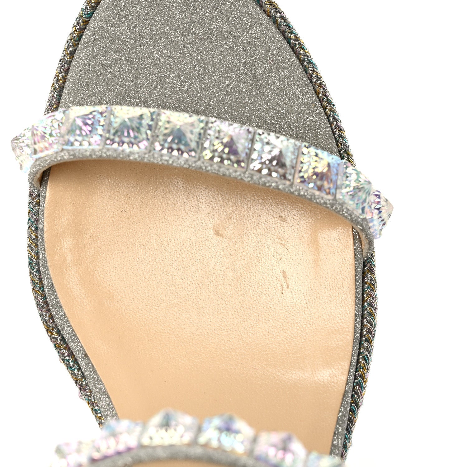 Christian Louboutin Glitter Pira Ryad 60 Platform Sandals 39 Silver 8 of 8