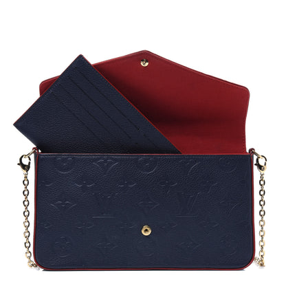 Louis Vuitton Empreinte Pochette Felicie Chain Wallet Marine Rouge 4 of 4
