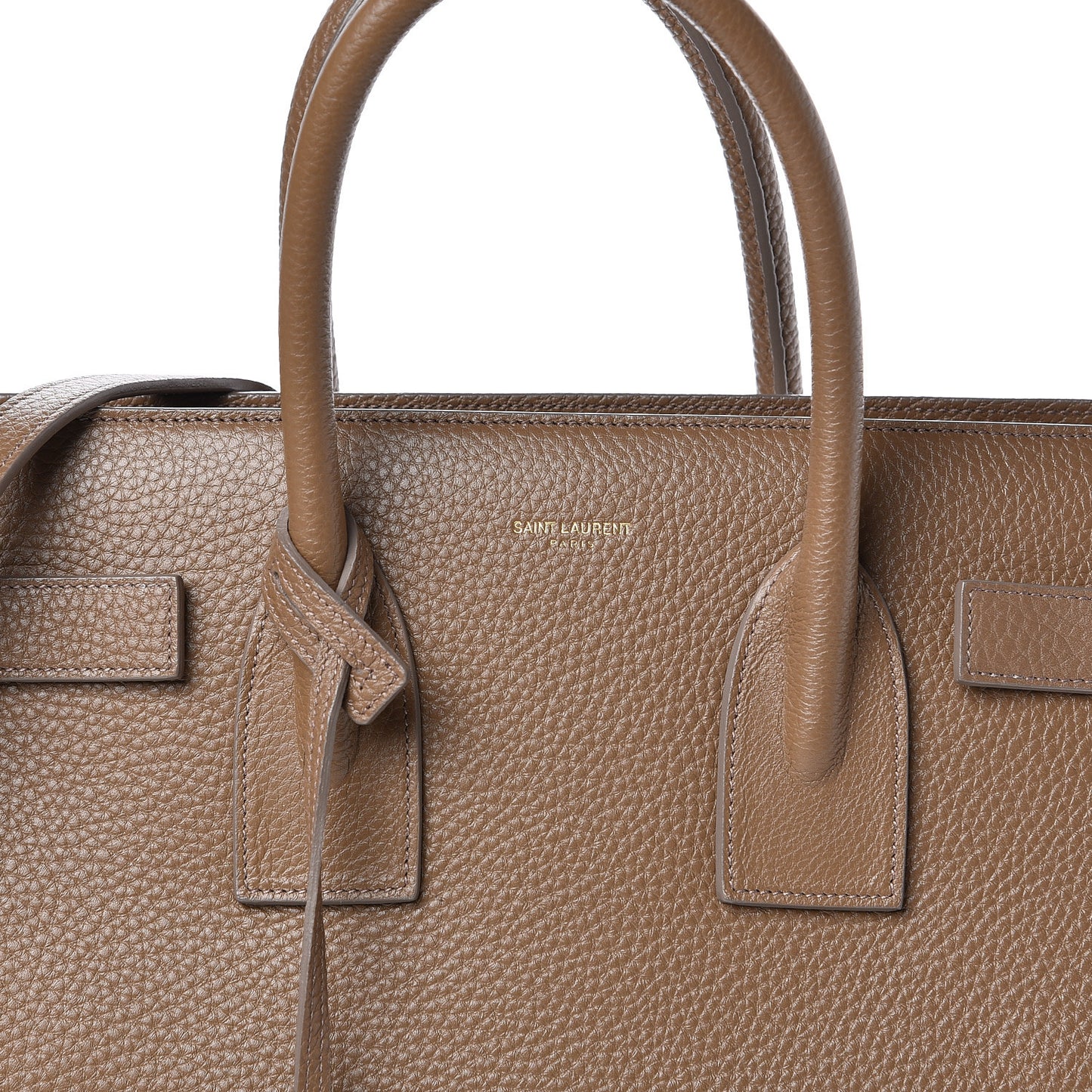 Grained Calfskin Small Sac De Jour Taupe