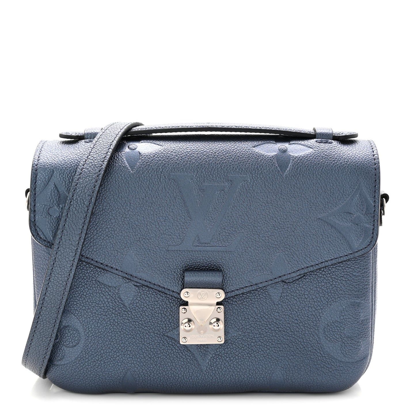 Metallic Empreinte Monogram Giant Pochette Metis Navy Nacre