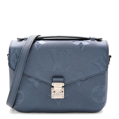 Louis Vuitton Metallic Empreinte Monogram Giant Pochette Metis Navy Nacre 1 of 9