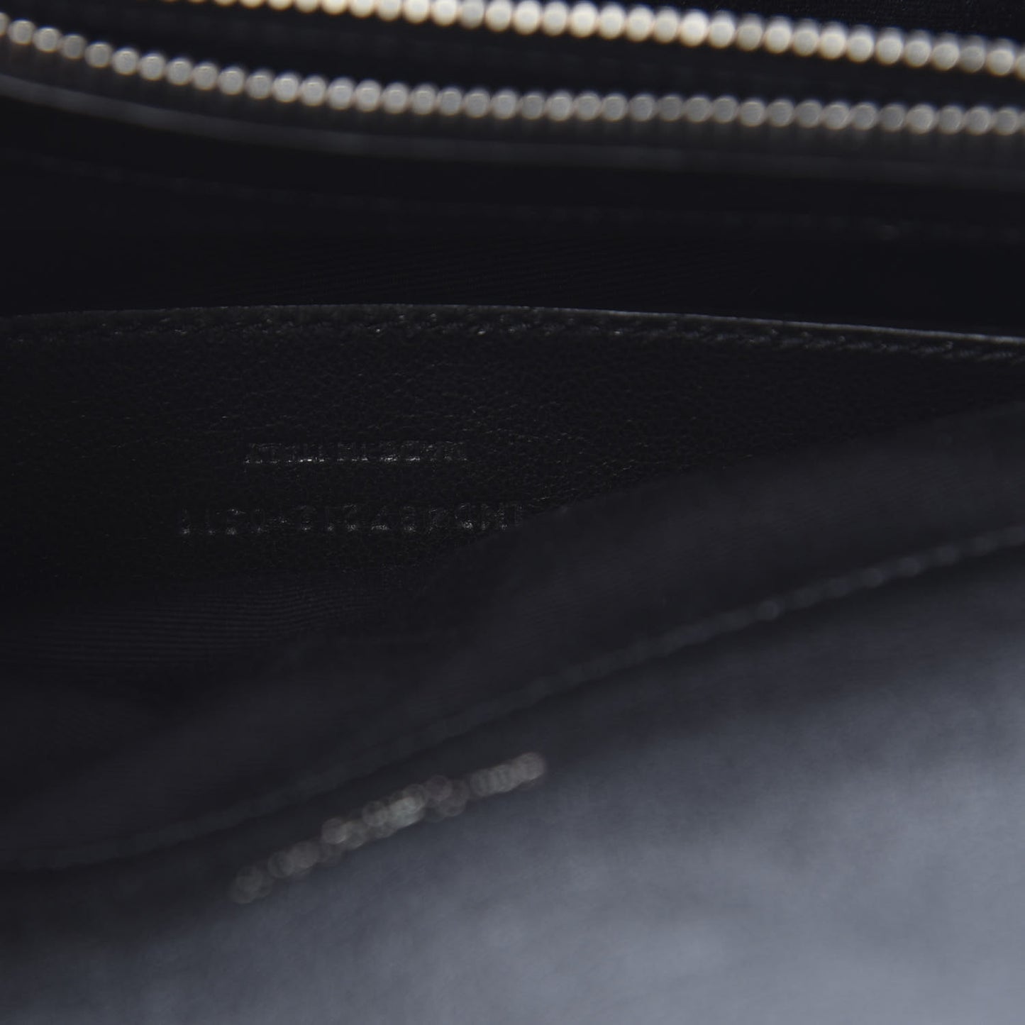 Sheepskin Matelasse Chevron Monogram Large College Satchel Black