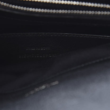 Saint Laurent Sheepskin Matelasse Chevron Monogram Large College Satchel Black 7 of 13