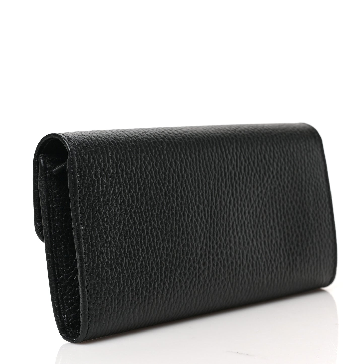 Dollar Calfskin Interlocking G Continental Wallet Black