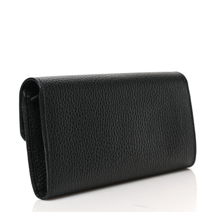 Gucci Dollar Calfskin Interlocking G Continental Wallet Black 3 of 6