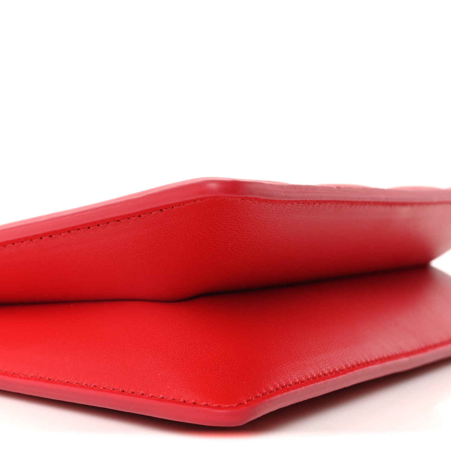 Alexander McQueen Calfskin Slash Pouch Welsh Red 1806622