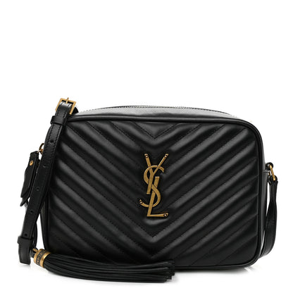 Saint Laurent Calfskin Matelasse Monogram Lou Camera Bag Black 1 of 8