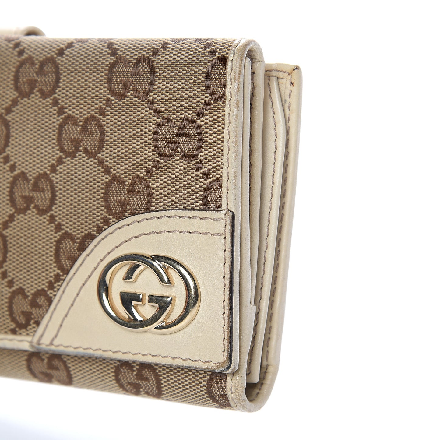 Monogram New Britt Continental Snap Wallet Off White