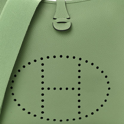 Hermes Taurillon Maurice Evelyne III PM Vert Criquet 8 of 10