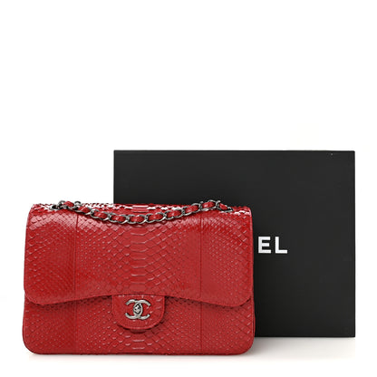 Chanel Snakeskin Jumbo Double Flap Red 14 of 14
