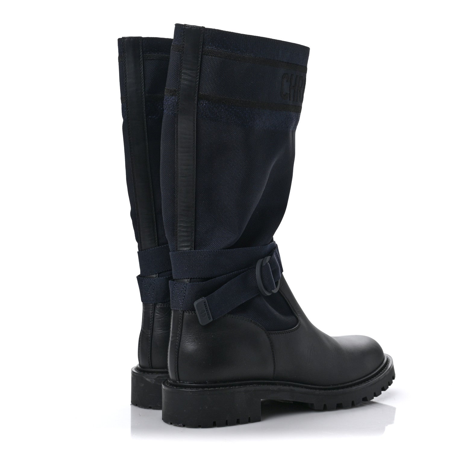 Christian Dior Technical Fabric Calfskin D-Major Boots 39.5 Black 4 of 6