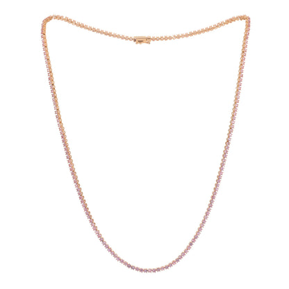 Anita Ko 18K Rose Gold Diamond Pink Sapphire Heart Pendant Lucky Chain Necklace 2 of 4
