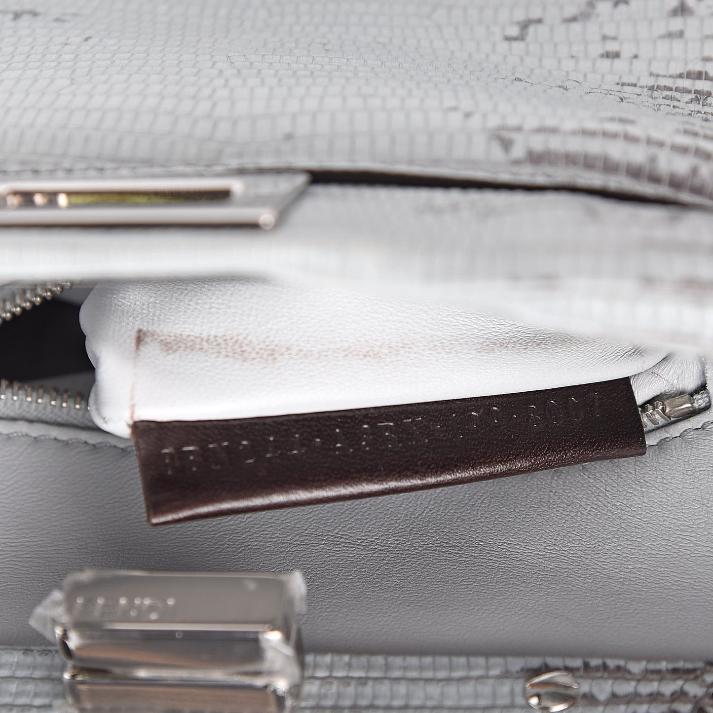 Lizard Togo Shiny Nappa Mini Peekaboo Iconic Satchel Pale Blue