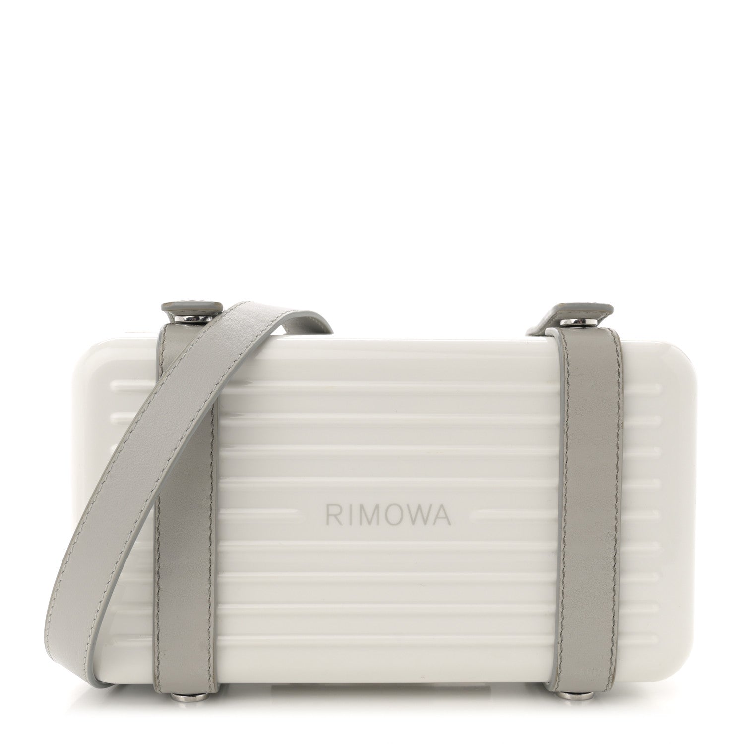 Rimowa Gloss Polycarbonate Personal Cross-Body Bag White Grey 1 of 17