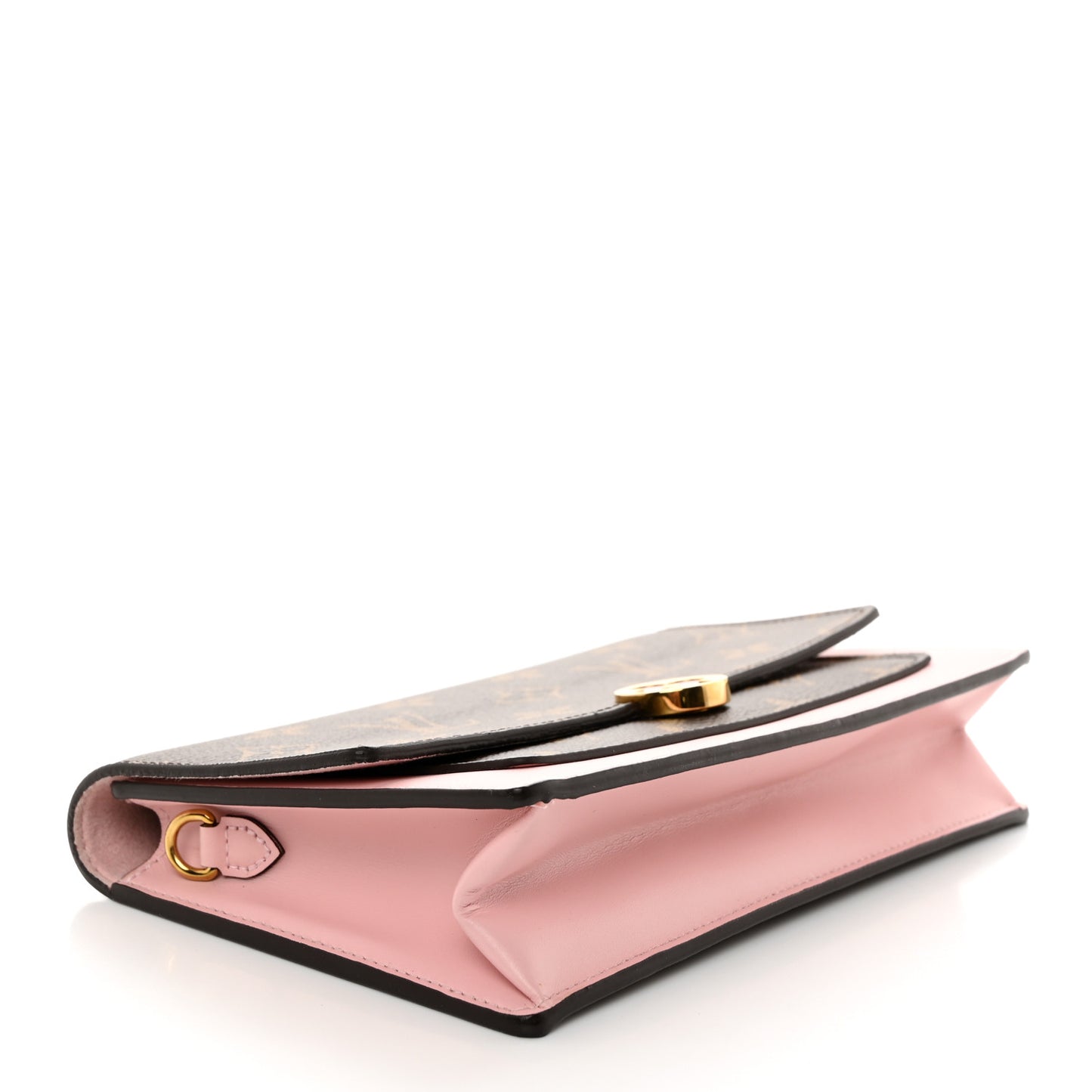 Monogram Flore Chain Wallet Rose Ballerine