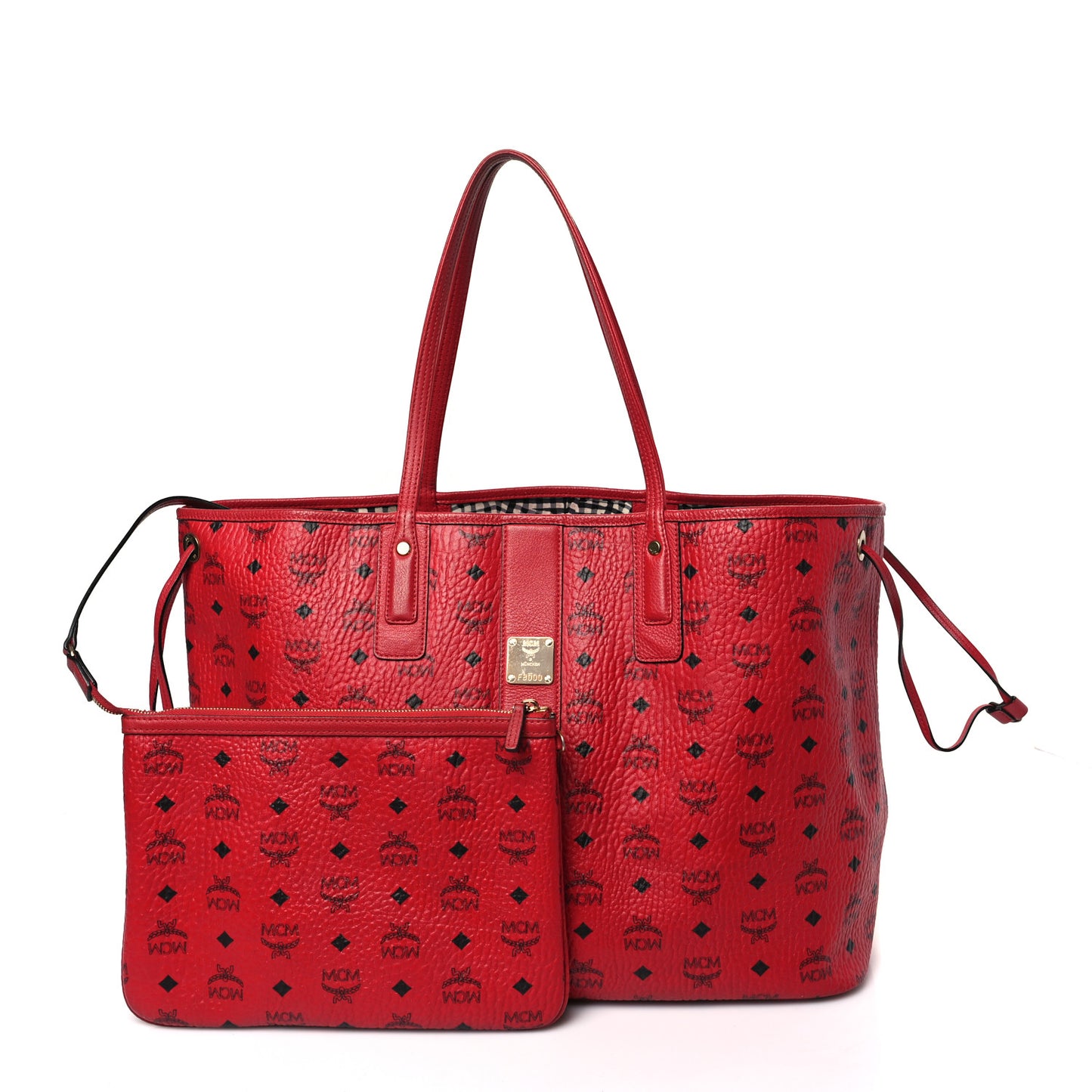 Visetos Large Liz Reversible Shopper Tote Ruby Red