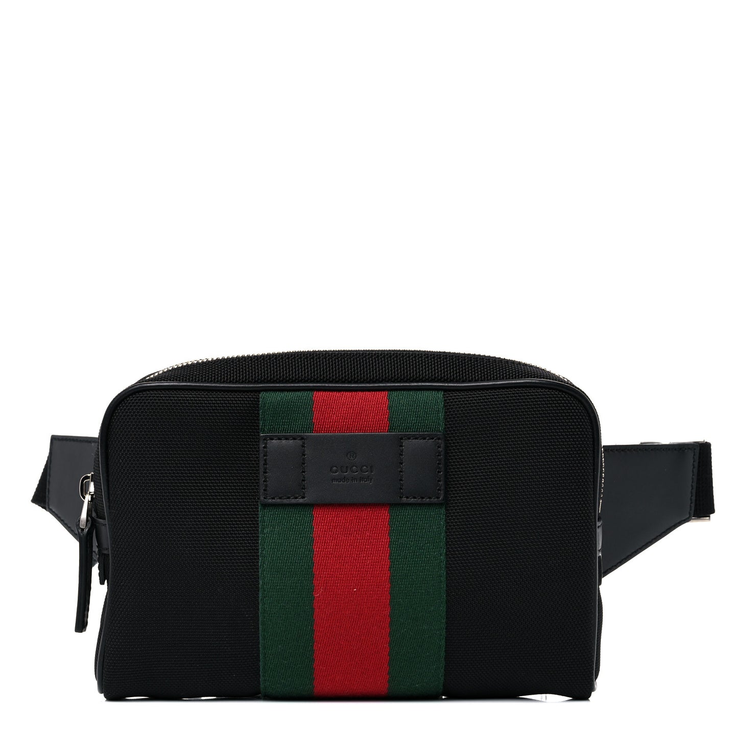 Canvas Web Slim Belt Bag Black