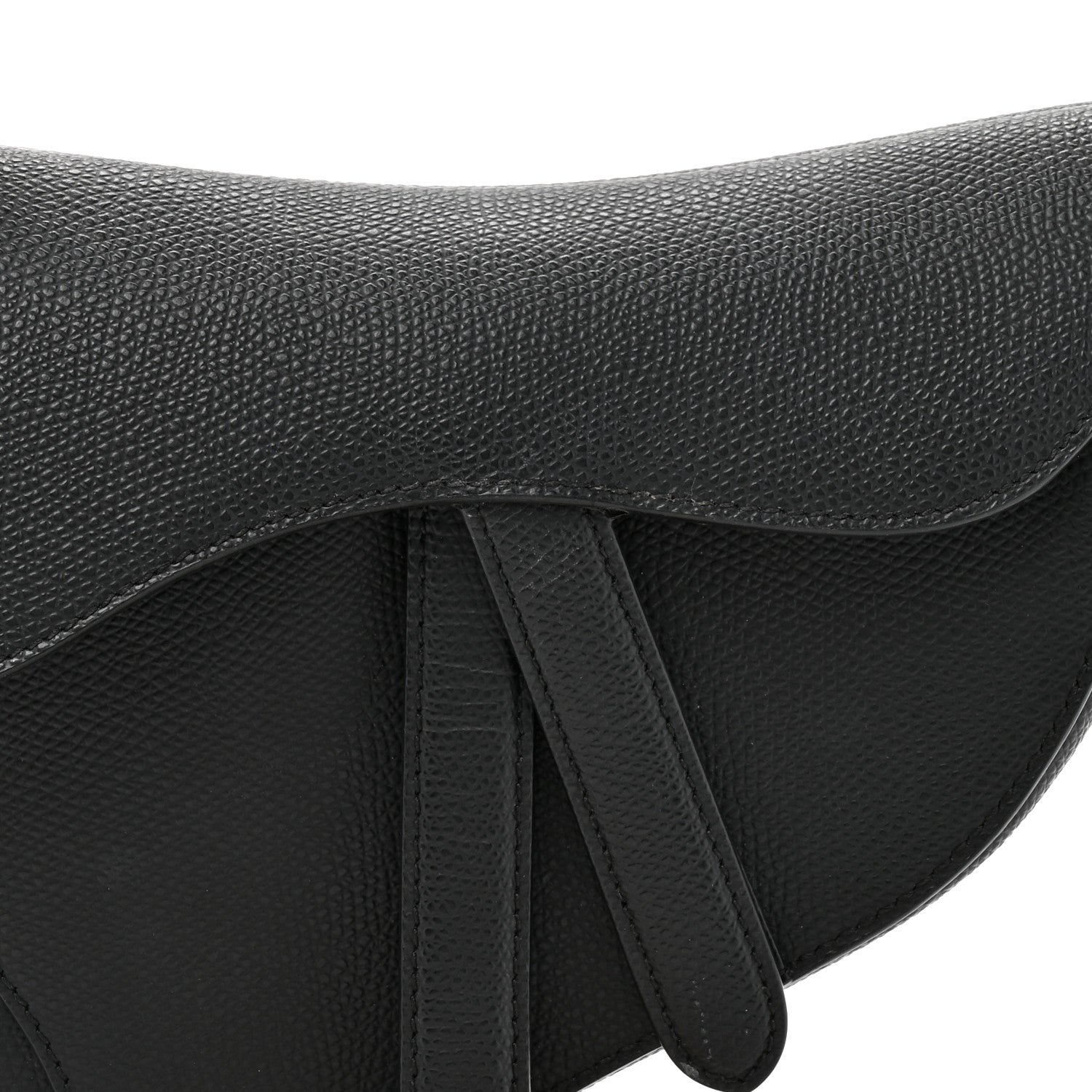 Christian Dior Grained Calfskin Mini Saddle Bag Black 8 of 12