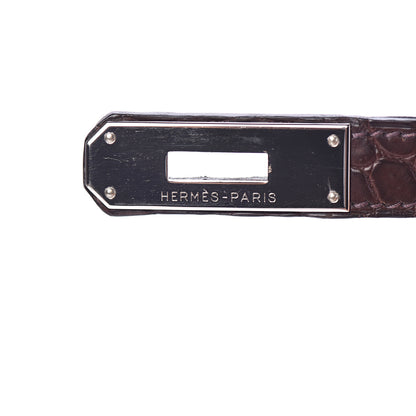 Hermes Matte Crocodile Birkin 35 Chocolate 22 of 37