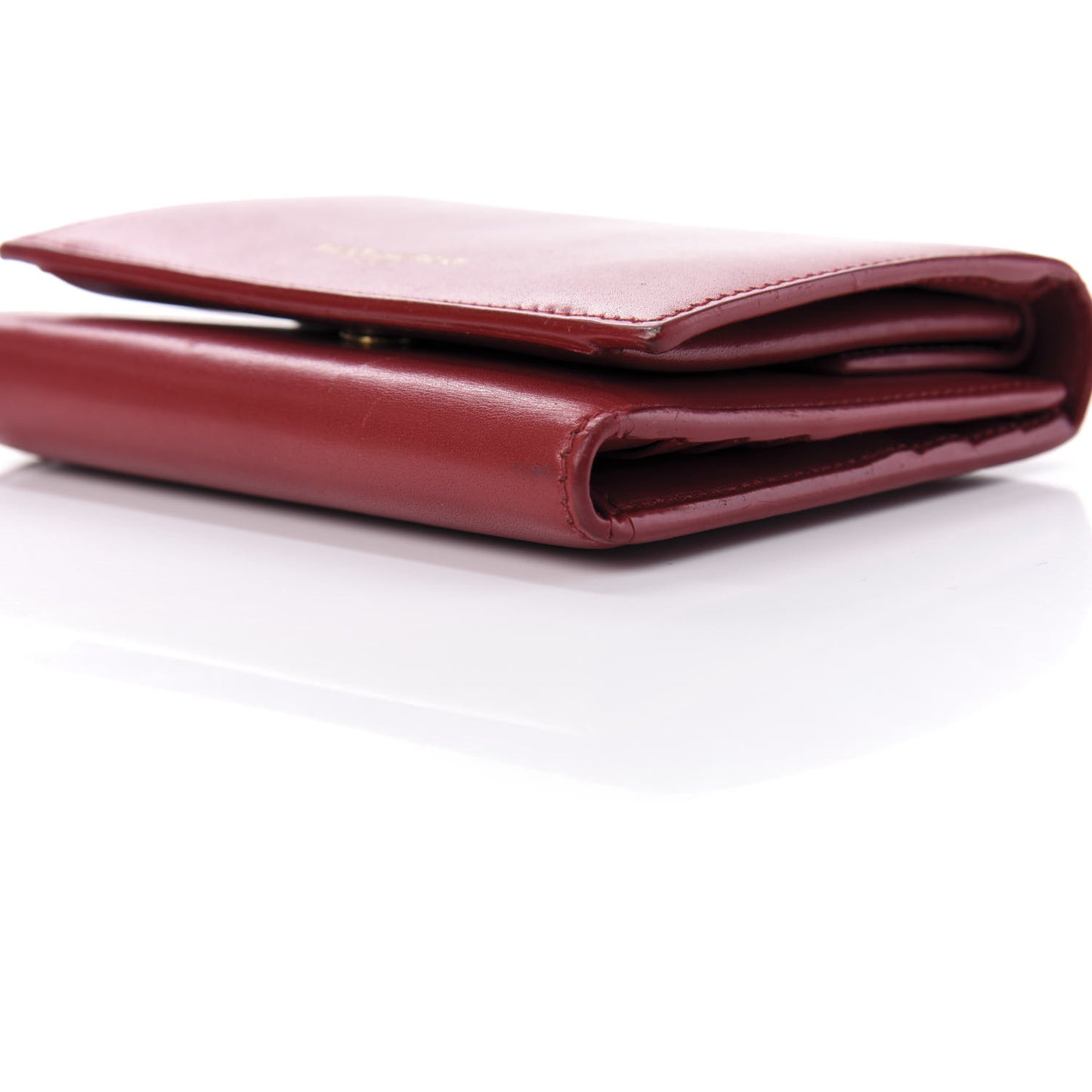 Calfskin Trifold Wallet Red