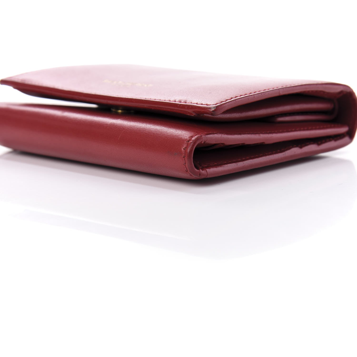 Saint Laurent Calfskin Trifold Wallet Red 8 of 8
