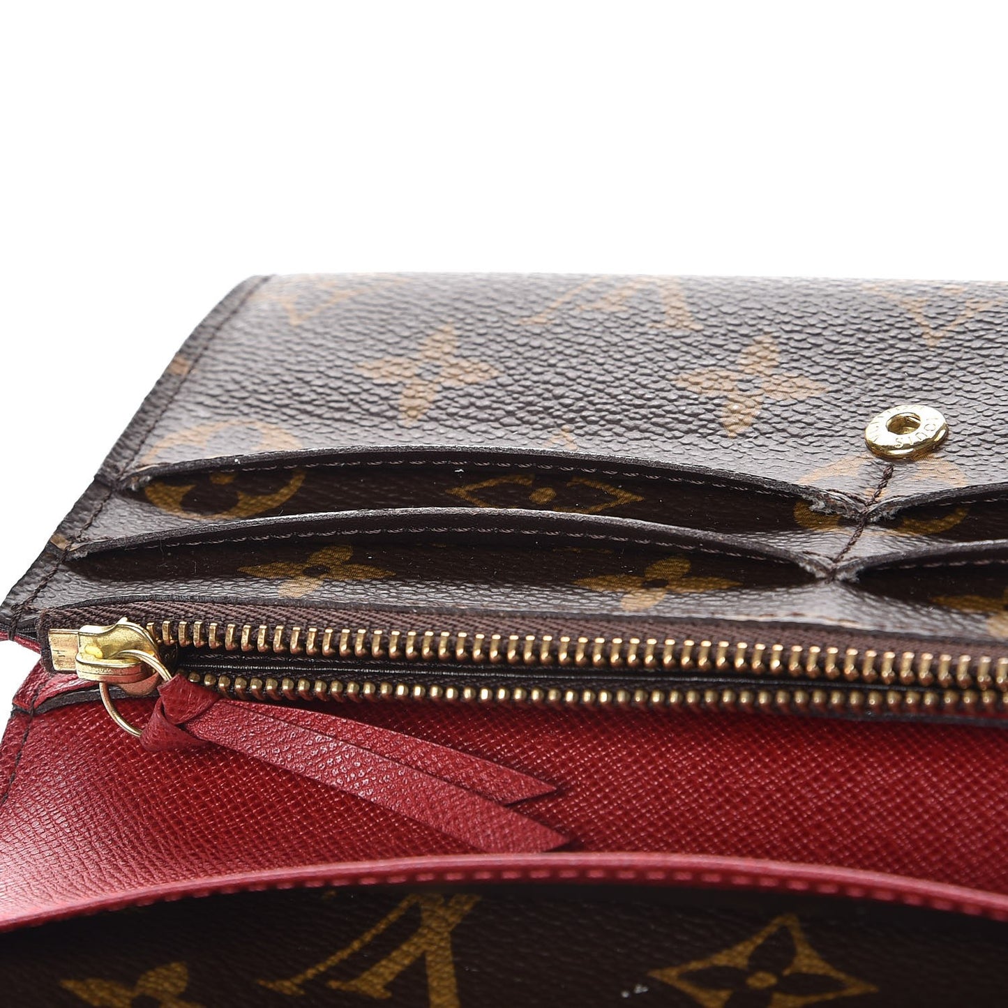 Monogram Emilie Wallet Red